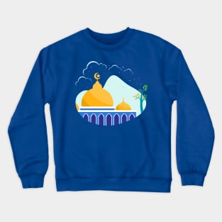 Mosque in the village Crewneck Sweatshirt